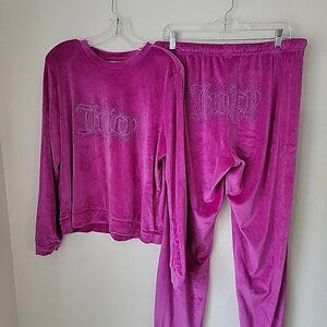 Juicy Couture Bling Fuchsia Pink Pajama Set
